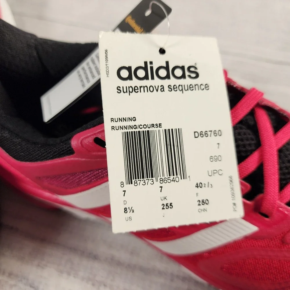 Adidas Supernova Sequence 6 Womens Pink Running Shoes D66760 Size 8.5 NEW